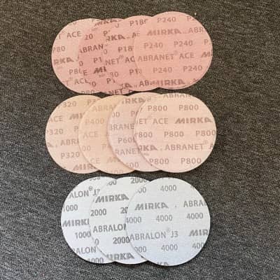 Mirka mixed Pack of 22 mixed grades of Abranet Ace & Abralon 150mm Sanding Discs